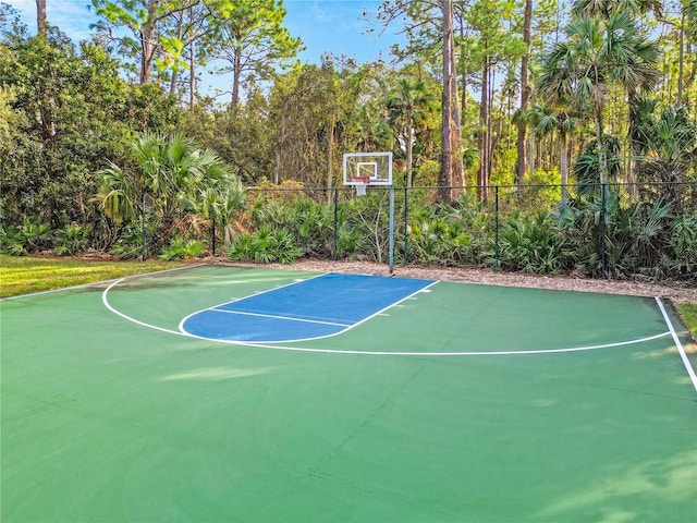 view of basketball court