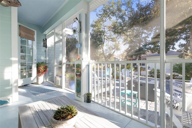 view of sunroom