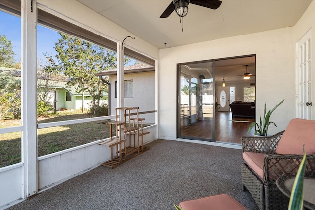 view of sunroom / solarium