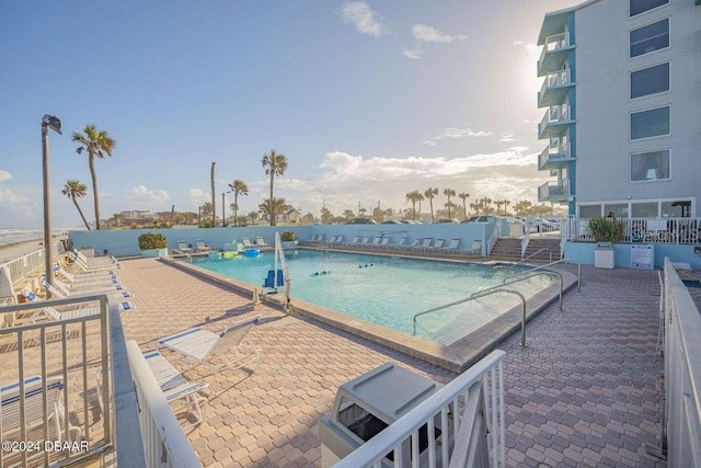 view of pool with a patio