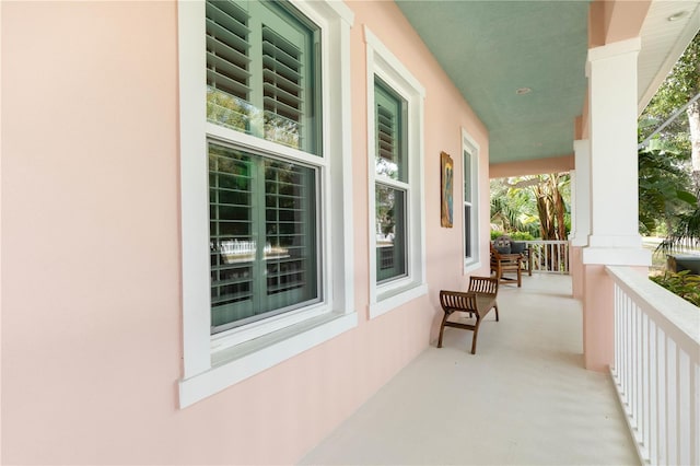 balcony with covered porch