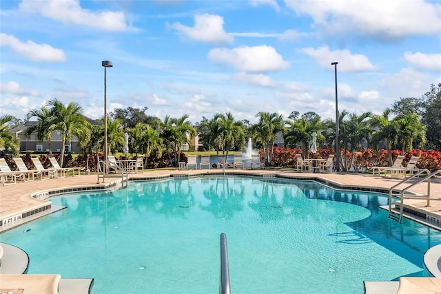 view of pool with a patio area