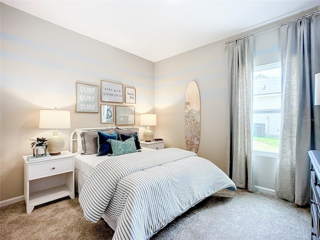 bedroom with carpet floors