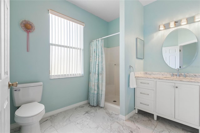 54 Fieldstone Ln, Palm Coast, FL 32137 - full bathroom featuring marble look tiles, vanity, and a shower with curtain