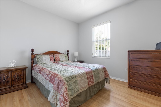 bedroom featuring light hardwood / wood-style floors