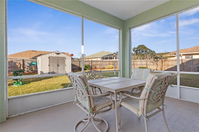 view of sunroom / solarium