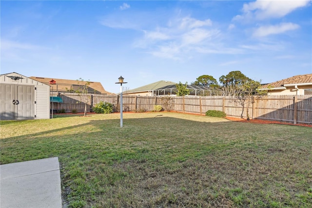 54 Fieldstone Ln, Palm Coast, FL 32137 - fenced backyard with a shed
