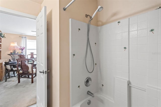 bathroom featuring shower / tub combination