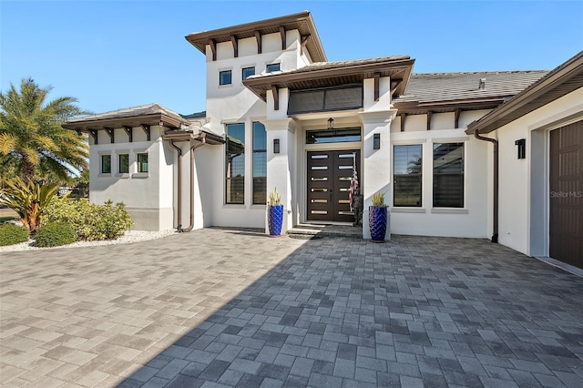 exterior space with french doors