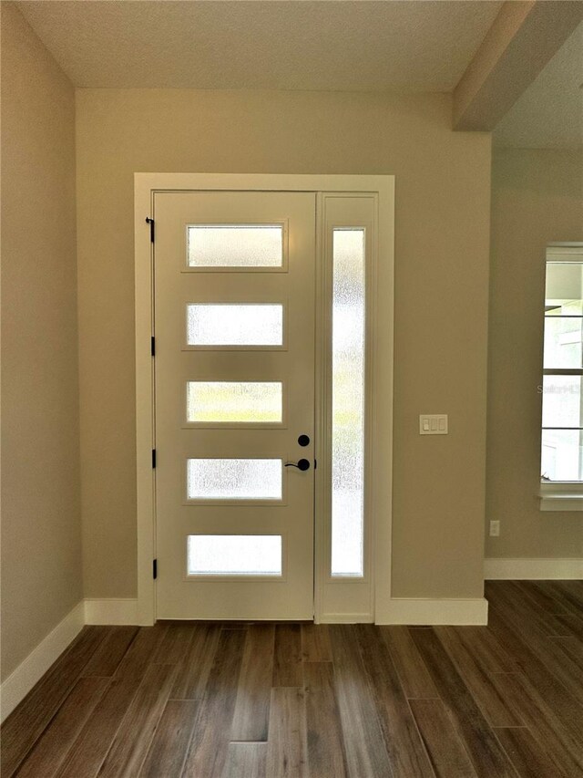 6 Lake Pl, Palm Coast, FL 32137 - entryway with dark wood-style floors and baseboards