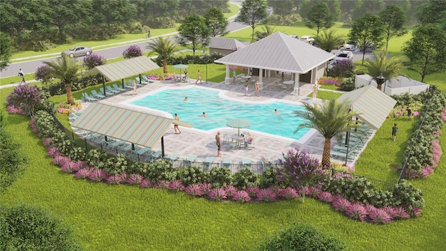 10 Windor Ter, Palm Coast, FL 32164 - community pool with a patio area and a gazebo