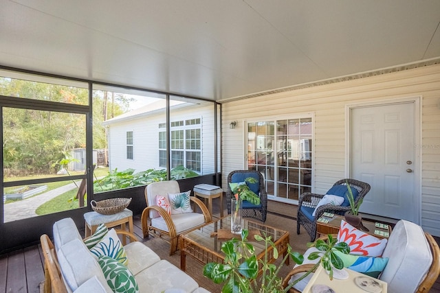 view of sunroom / solarium