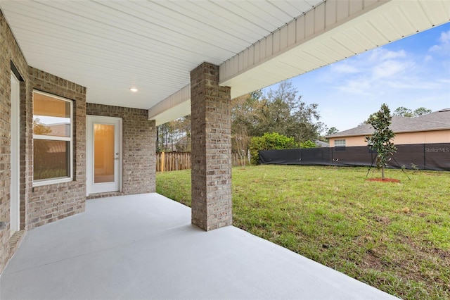 view of patio / terrace with a fenced backyard