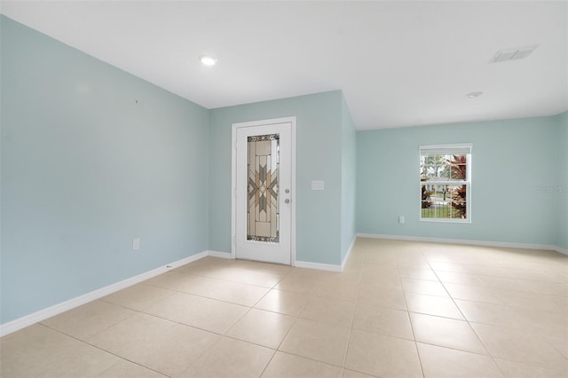 view of tiled foyer