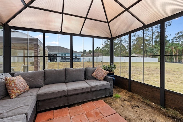 view of sunroom