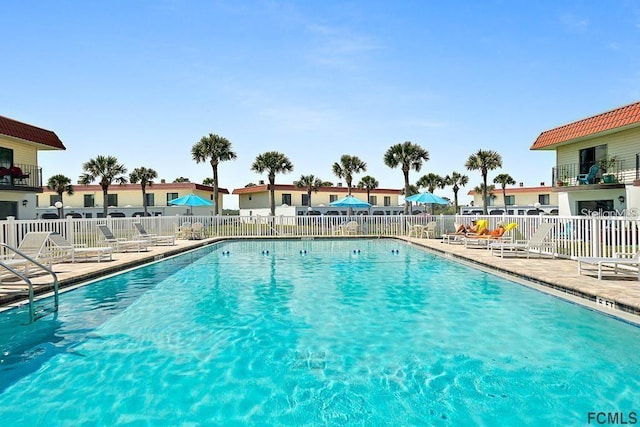 view of pool with a patio area