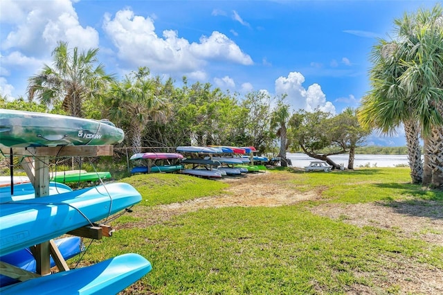 view of property's community featuring a water view