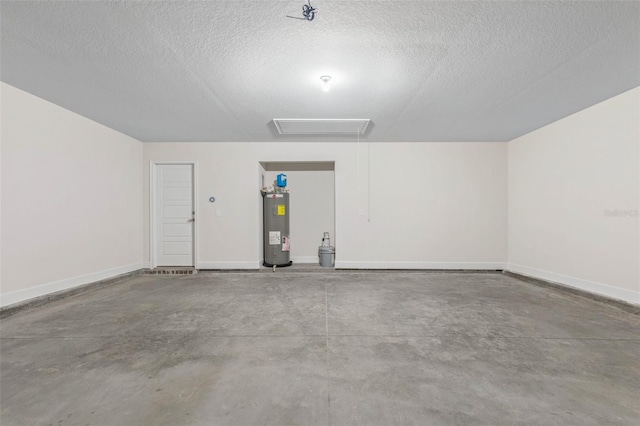 garage featuring electric water heater