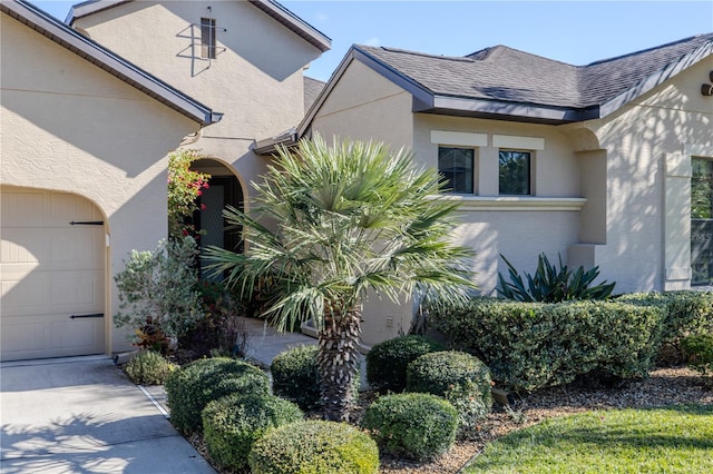 view of home's exterior featuring a garage