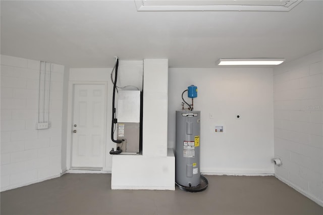 utilities with heating unit and water heater