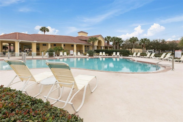 view of pool with a patio