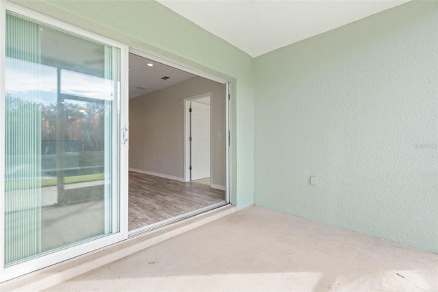 view of carpeted empty room