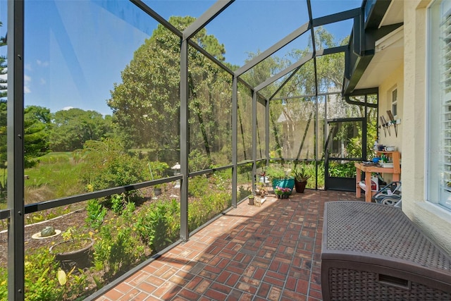 view of sunroom