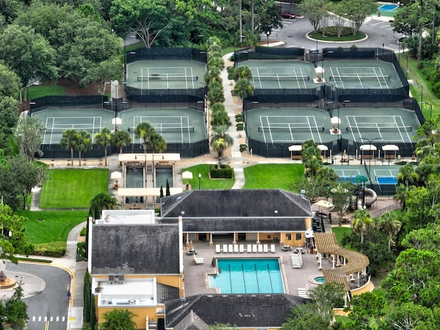 birds eye view of property