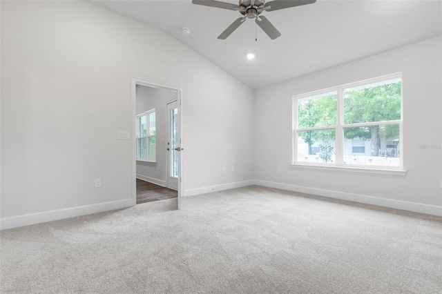 25 Port Echo Ln, Palm Coast, FL 32164 - carpeted spare room with a ceiling fan and lofted ceiling