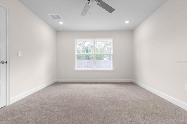 39 Zaun Trl, Palm Coast, FL 32164 - unfurnished room featuring carpet flooring, a ceiling fan, baseboards, and recessed lighting