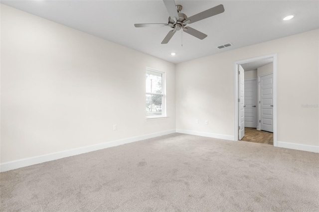 39 Zaun Trl, Palm Coast, FL 32164 - unfurnished bedroom with carpet flooring, baseboards, a spacious closet, recessed lighting, and ceiling fan