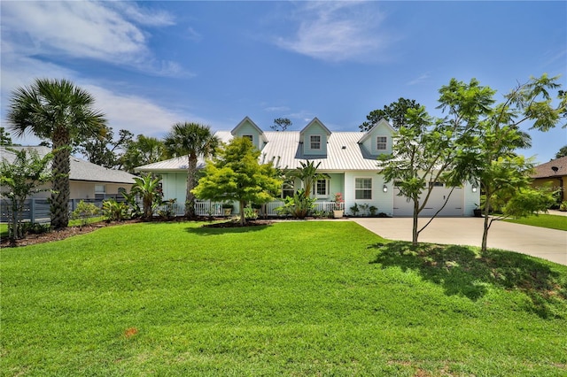 view of front of property with a front yard