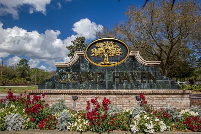 view of community sign