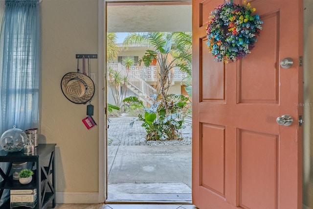 view of doorway to outside