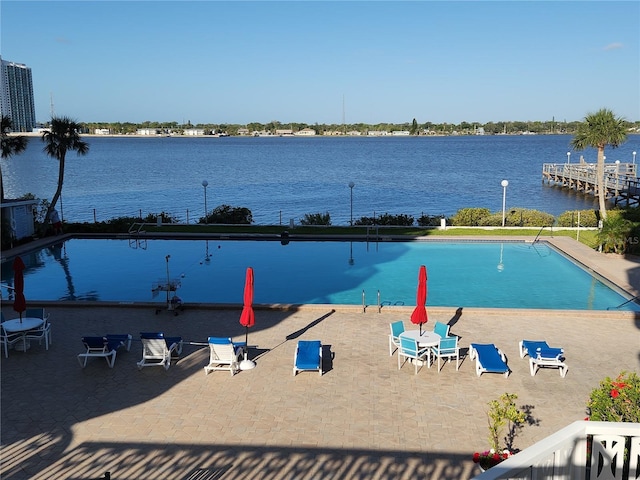 935 N Halifax Ave Unit 602, Daytona Beach, FL 32118 - view of pool with a water view