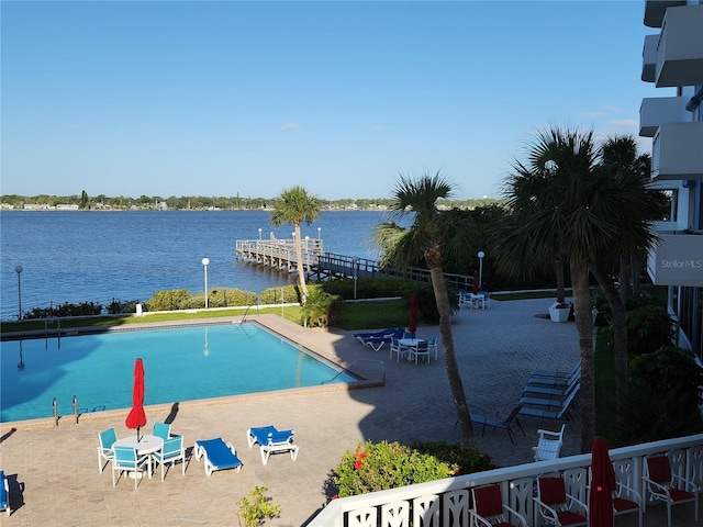 935 N Halifax Ave Unit 602, Daytona Beach, FL 32118 - community pool with a water view and a patio