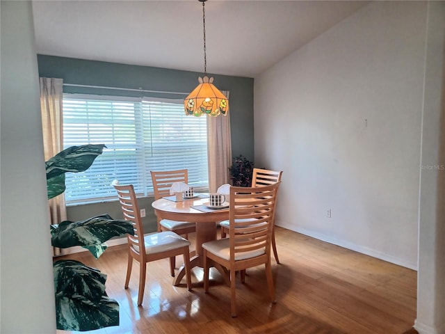 dining area featuring hardwood / wood-style floors and plenty of natural light