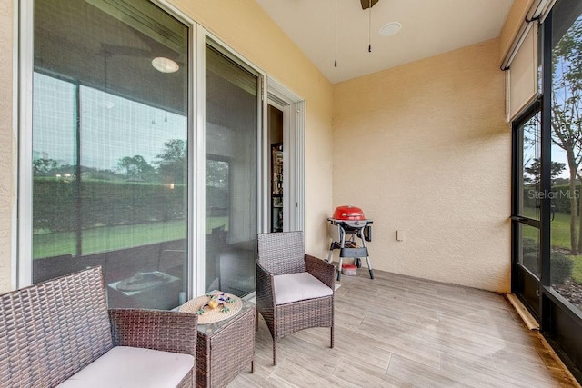 view of sunroom