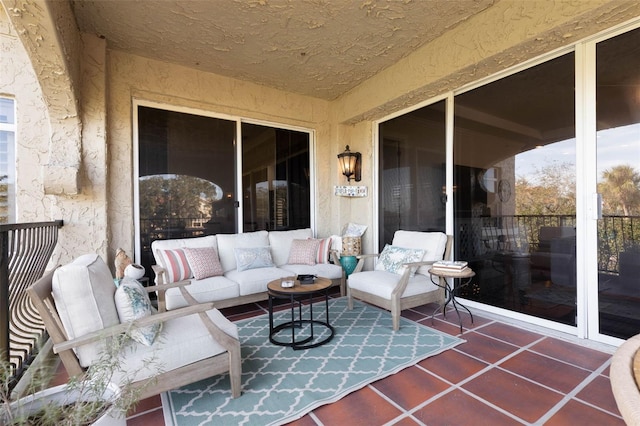 view of patio with an outdoor hangout area