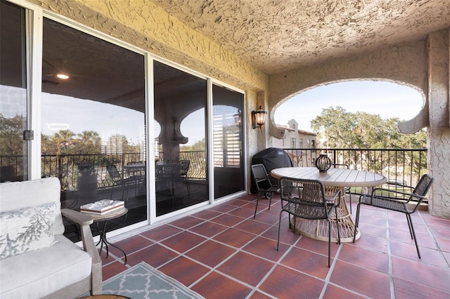 balcony featuring grilling area