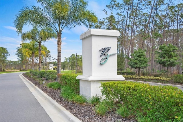 view of community sign