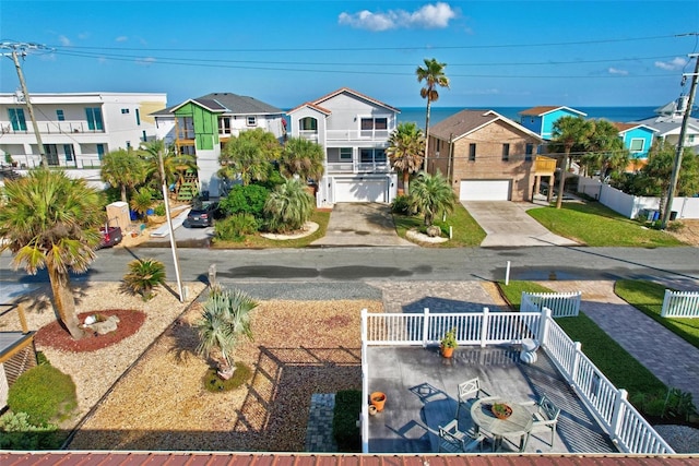 view of yard featuring a garage