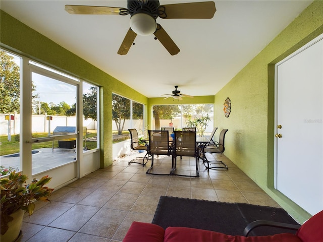 view of sunroom / solarium