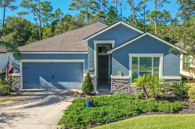 view of front of house featuring a garage