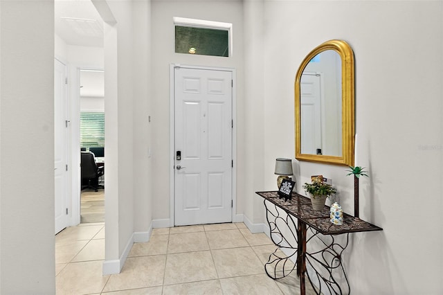 view of tiled foyer