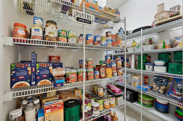 view of pantry