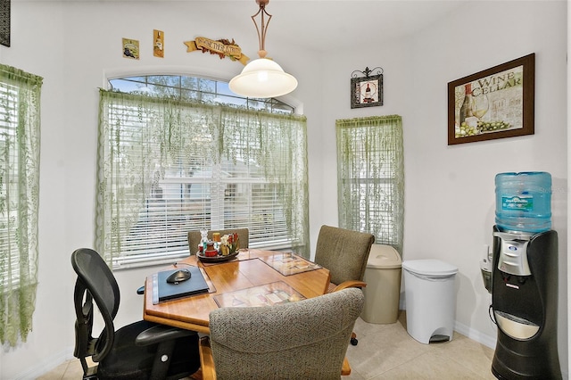 view of tiled dining room