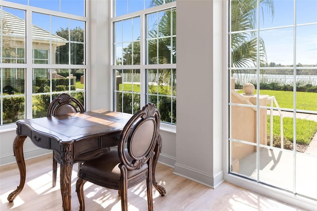 view of sunroom