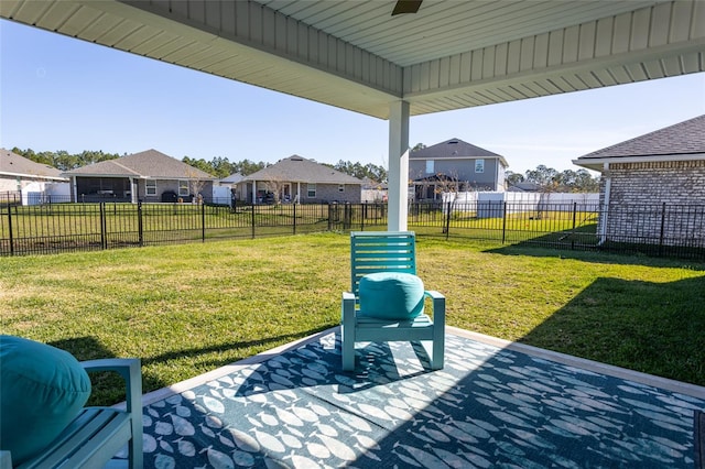 view of yard with a patio