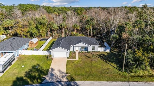 birds eye view of property